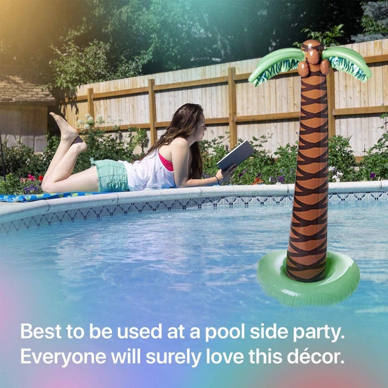Kicko Inflatable Palm Tree, Pack of 2-66-Inch Giant Tropical Inflatable Trees - Hawaiian Party Decorations, Beach Luau, or Pool Decor - Fun Palm Tree Props for Birthday Parties and Outdoor Events - Image 5